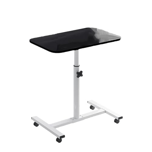 Estink Mobiler Laptop Computer Schreibtischwagen Rotieren Einstellbares Höhengewicht für Home Office Plate Metal Metal (Black) von Estink
