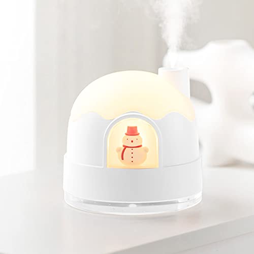 Estink Niedliche Schneehaus -Design Mini Air Vaporizer Nachtlichtbefeuchter, Stumme Dual -Gebrauch Schlafzimmer Luftbefeuchter für Frische Luft, Plastikmaterial (Weißes Plug-In) von Estink