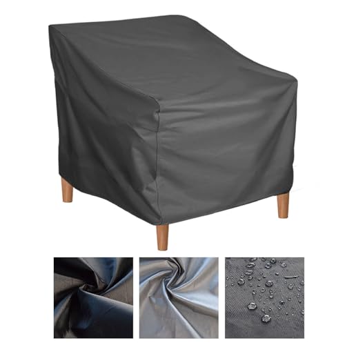 Estink Patio Möbelabdeckung Verstellbares Kabelschloss Außenstuhlabdeckung für Terrassenschaukelstuhl, Oxford -Stoff, 31,5 X 33,5 X 36in (BLACK) von Estink