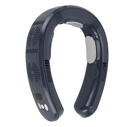 Estink Persönlicher Kühlhalslüfter mit LED -Display für Büro -Rasentrimmen Freizeitspaziergänge (Navy blau) von Estink