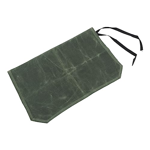 Estink Premium Canvas Camping Utensiltasche Compact Cookware Messer Aufbewahrungsbeutel, Tragbare Werkzeuge Reisetasche für und Wandern (GREEN) von Estink