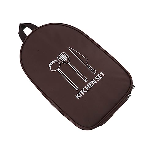 Estink Premium Canvas Camping Utensiltasche Compact Cookware Messer Aufbewahrungsbeutel, Tragbare Werkzeuge Reisetasche für und Wandern (Kaffee) von Estink