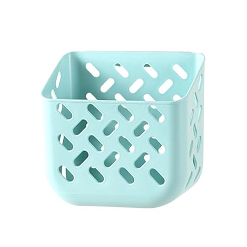 Estink Prime Plastic Plastic Placesside Storage Box Praktischer Tragbarer Wandmotorisierer mit Haken für Schlafzimmer Badezimmer, Duschaufbewahrungskorb (Himmelblau) von Estink