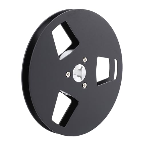 Estink Qualität Aluminiumlegierung Leerer Bandrollen 5 Zoll 3 Löcher für die Nagra -Studer -Rolle in Reel Recorder, Optimale Klangqualität Sound Tape Rolle (BLACK) von Estink