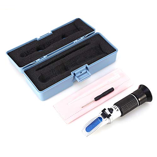 Estink Refraktometer, 4-in-1 Glykol Refraktometer Auto Frostschutzmittel Batterie Säure Motor Kühlmittel Tester Werkzeug ATC von Estink