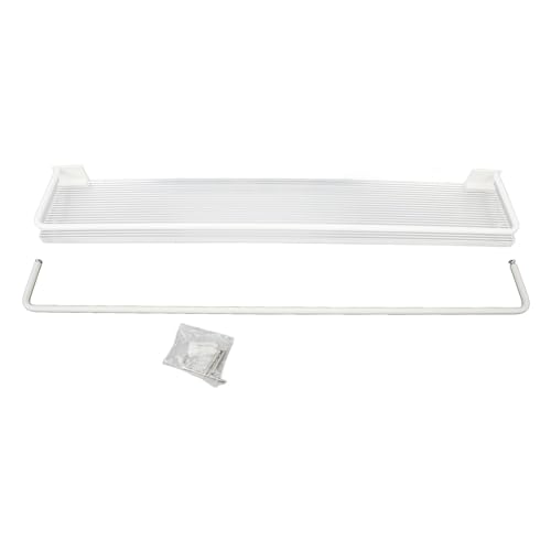 Estink Rostproofes Bades Wandmontierter Schwimmende Regale Platz Sparende Designregal Einzigartige Acrylmaterial wasserdichte Stabil (Mit Handtuchstange) von Estink