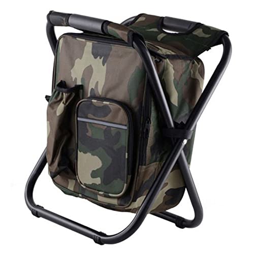 Estink Rucksackkühler Stuhl Leichtes Kear -Waldklappcampinghocker für Travel Beach Wanderung Picknick (Tarnung) von Estink