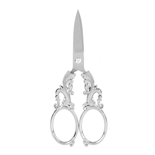 Estink Schere Nähen Vintage Edelstahl Stickerei Crafting Fadenschere für den Haushaltsgebrauch (SILVER) von Estink