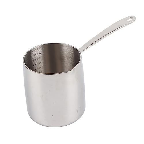 Estink Schnelle Wärmeleitungsbutterwärmertopf mit Genauem Waagenloch Zum Erhitzen von Milch, Gas oder Elektrischen Kochflächen, Edelstahl (900ML) von Estink