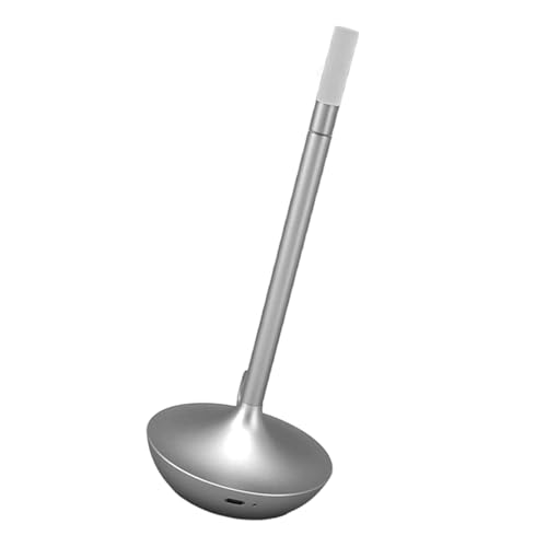 Estink Schnurlose Tischlampe Innovative Kerzenform 3 Level Helligkeit Dimmbare Wiederaufladbare LED -Schreibtischlampe für Moderne Wohnkultur (SILVER) von Estink