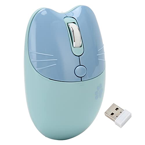 Estink Silent Wireless Maus BT5.1 2,4 GHz Dual -Modus -Verstellbarer DPI für Laptop Girl School Abs (Blue) von Estink