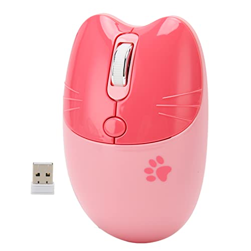 Estink Silent Wireless Maus BT5.1 2,4 GHz Dual -Modus -Verstellbarer DPI für Laptop Girl School Abs (Rosenate) von Estink