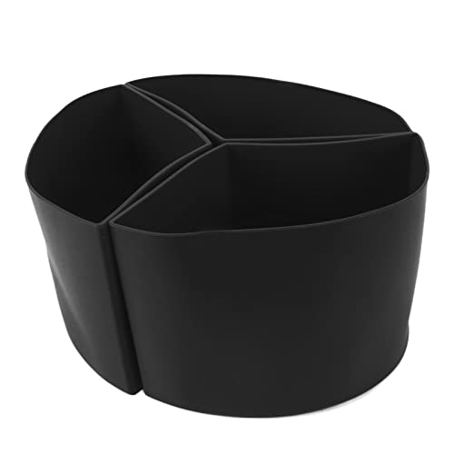 Estink Slow Cooker Divider Liner 3 in 1 Silikon -Lecksicher Wiederverwendbarer Geschirrspüler Safer Kochscheibe für Kochbegeisterte (BLACK) von Estink