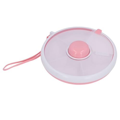 Estink Snack Rotierende Behälter Rotierende Servierschale für EIN Einzigartiges Snackerlebnis, Cleveres Trennerdesign, Pp ABS (PINK) von Estink