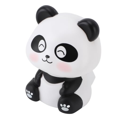 Estink Solar Nicken Panda Figur Luck Wealth Ornament für Auto Dashboard Home Office Schreibtisch Geschenke (Augen blinzeln) von Estink