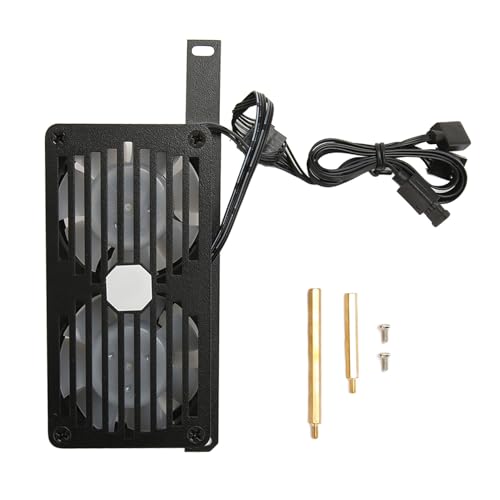 Estink Speicherkühlungslüfter Dual 6025PWM 1000 Bis 3000 U/Min 5V 3Pin Argb für DDR DDR2 DDR3 DDR4 DDR5 Desktop -Speichermodul Niedriggeräusches Hydrauliklager (BLACK) von Estink