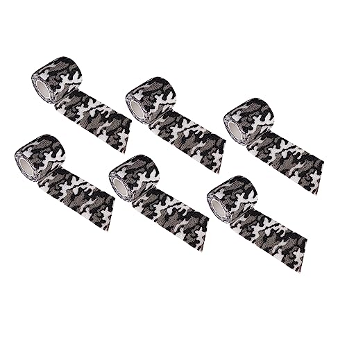 Estink Sport Pattern Self Adhäsive Klebeband für die Jagd Beim Reiten Im Freien Im Freien 6 Rollen Wickeln Nicht Gewebte Stoff (Schneeschwarzweiß Typ 7) von Estink