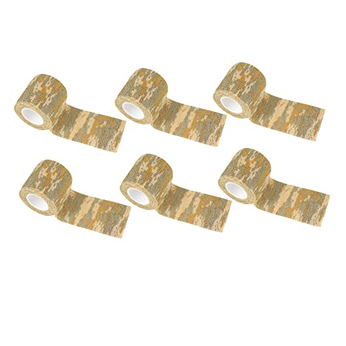 Estink Sport Pattern Self Adhäsive Klebeband für die Jagd Beim Reiten Im Freien Im Freien 6 Rollen Wickeln Nicht Gewebte Stoff (Wüstentyp 2) von Estink