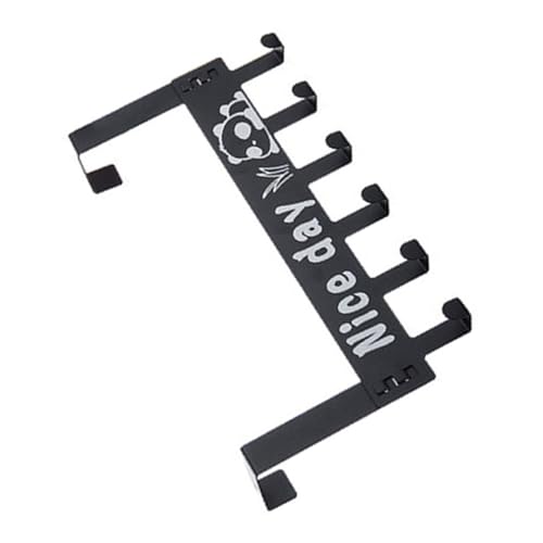 Estink Stabil über den Türhaken Multifunktionshängende Haken für Türen Räumlich Sparende Eisen für Türen mit Weniger Als 4,3 Cm Dicke Geeignet (BLACK) von Estink