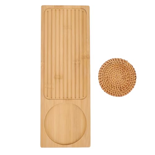 Estink Stylish Camping Table Top Board Tragbarer Bambusoideae -Steckerplatte für IGT -Tisch, Bürodekoration für Teehaus. (Tee -Tablettbrett) von Estink