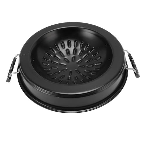 Estink Thai Barbecue Grill Pfanne 2 in 1 Nicht -Stick Sogar Heizung Aluminium Heißtopf Grill Holzkohlepfanne für Köstliche Mahlzeiten Kanister Gasherd - Aluminium (30 cm/11.81in schwarz) von Estink