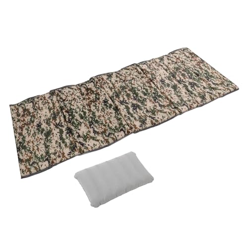 Estink Tragbare Camping -Matte Schlafkissen Faltbare Außenmatte mit Kissen, Haltbarer Oxford -Stoffperlen Baumwollmaterial, Einfache Tragetasche, Aufblasbares Kissen für Bequemes Schlaflebnis 74,8 X von Estink
