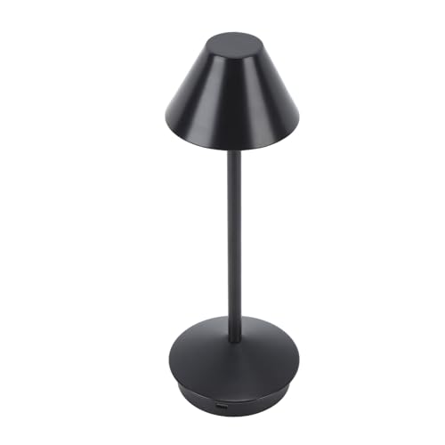 Estink Tragbare LED -Schreibtischlampe Schnurloser Tisch Leichte Stiefe Dimm Iron Art Lampe für das Studienbüro Weiße Licht Tragbare Lampe (BLACK) von Estink