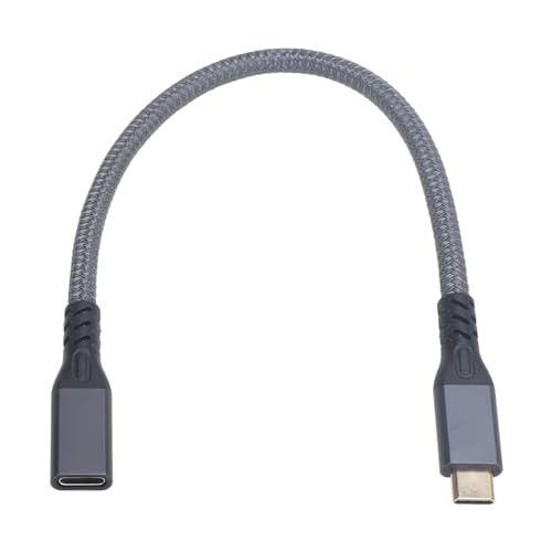 Estink USB C -Verlängerungskabel Schnelles Laden 20 Gbit/s Übertragung für Phone 15 Pro, Note 20, Metall/Nylon Gewebter Draht (0,25 m/0,8 Fuß) von Estink