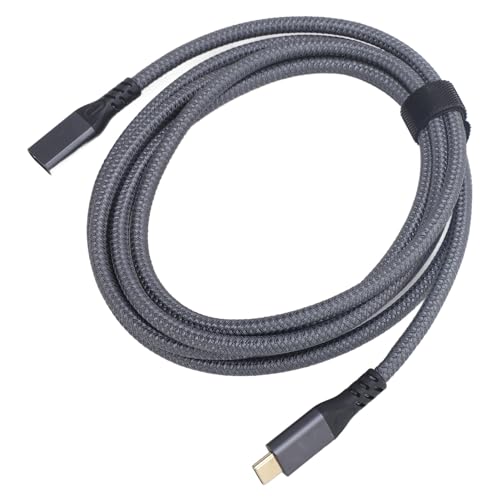 Estink USB C -Verlängerungskabel Schnelles Laden 20 Gbit/s Übertragung für Phone 15 Pro, Note 20, Metall/Nylon Gewebter Draht (2m) von Estink