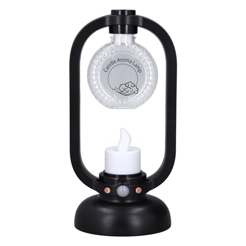 Estink Ultraschall ätherische Öldiffusor 50ml Bewegung Erkennen USB -LED -Kerzenlicht Luftbefeuchter für Schlafzimmer, Diffusor für den Innenbereich Im Freien (ABS) (BLACK) von Estink