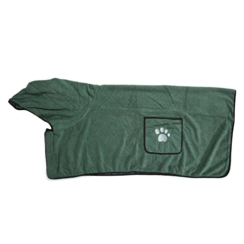 Estink Verstellbarer Superabsorbierender Hund Bademantel Handtuch Trocknungsmantel für Haustier Im Innenbereich Im Freien, Polyestermaterial (M) von Estink