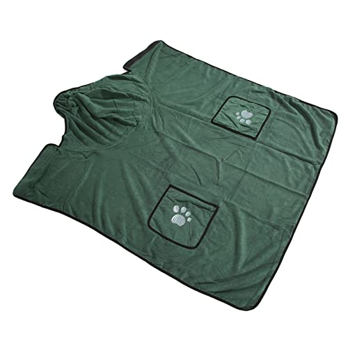 Estink Verstellbarer Superabsorbierender Hund Bademantel Handtuch Trocknungsmantel für Haustier Im Innenbereich Im Freien, Polyestermaterial (XS) von Estink