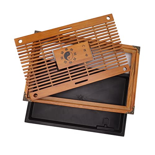 Estink Wasserentwässerung Tee -Tablett -Kit mit Großer Kapazitätspeicherung, Feine Arbeitskunst Teebablett für Tee Enthusiasten, Einfaches Entladen von , Holzmaterial (Typ D) von Estink