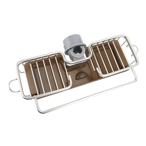 Estink Wasserhahnschwamm Speicher Rack Easy Installation Space Saving Hook Design Multifunktional für die Küchenreinigung Vorräte (SILVER) von Estink