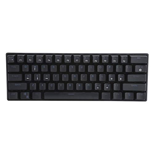 Estink Gaming-Tastatur, verkabelte mechanische Tastatur mit 61 Tasten, Gaming-Tastatur mit LED-Hintergrundbeleuchtung, Gaming-Tastatur mit blauem Schalter, geeignet für Heim und Büro von Estink