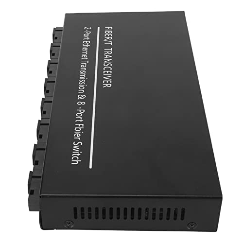 Gigabit Ethernet Switch 10 Ports, 20KM/SC Tx1310nm Rx1550nm LED-Anzeige, Glasfaser-Medienkonverter für Büro, Netzwerk-Switch-Router von Estink