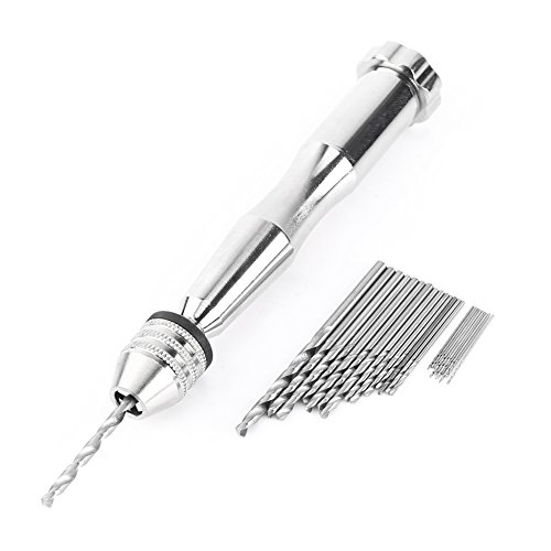 Hand Spiralbohrer, Mini Mikro Handbohr mit 25-tlg Spiralbohrer, 0.5mm 0.6mm 1.0mm 1.2mm 1.5mm 1.8mm 2.0mm 2.35mm 3.0mm, 4.72 Zoll Mini-Handbohrmaschine, 0.3-3.6 mm Spannfutter-Griffbereich Hand Spiralbohrer, Mini Mikro Handbohr mit 25-tlg Spiralbohrer, 0.5mm 0.6mm 1.0mm 1.2mm 1.5mm 1.8mm 2.0mm 2.35mm 3.0mm, 4.72 Zoll Mini-Handbohrmaschine, 0.3-3.6 mm Spannfutter-Griffbereich von Estink