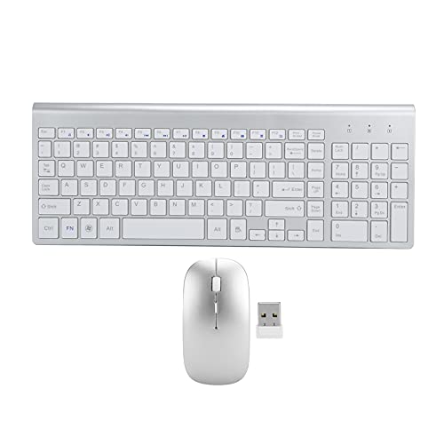 Estink Kabellose Tastatur und Maus, Tastatur und Optische Maus-Kombination mit Ergonomischem Design, Geräuschreduzierendes Stumm-Design, für Desktop-Notebook-Computer oder Büro von Estink