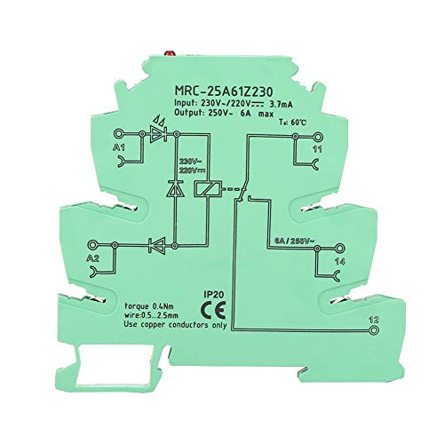 SPS-Relais, Elektromagnetisches Relais MRC-25A61Z230 PLC Elektromagnetischer Kontakt Interface Relay, 250VAC 6A, Ultradünne Koppelrelais von Estink