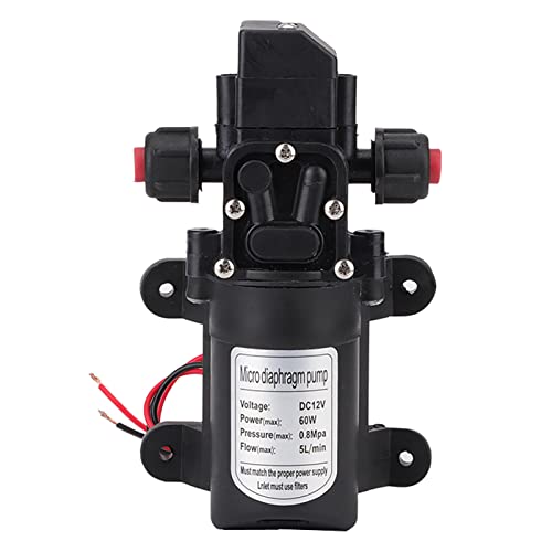 Selbstansaugende Druckwasserpumpe Wasserpumpe, 12 V, Membranpumpe, Hochdruck-Wasserpumpe, 116 PSI für Autowäsche, Boot, Reinigung der Garten, Bewässerung 5 l/min von Estink