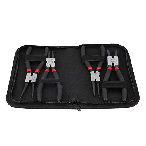 Sprengringzangen-Satz, 17,8 cm, Montagezangen-Satz, für innen und außen, gebogen, gerade, Sprengringzange, 4 Stück Sprengringzangen-Satz, 17,8 cm, Montagezangen-Satz, für innen und außen, gebogen, gerade, Sprengringzange, 4 Stück von Estink