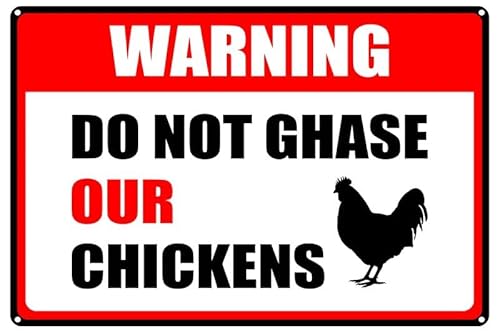 Estiyond Schild mit Aufschrift "Warning Chicken Coop", "Do Not Chase Our Chickens", Aluminium-Blech, Outdoor-Schild, Garage, Männerhöhle, Schlafzimmer, Wanddekoration, Geschenk, 30,5 x 20,3 cm Estiyond Schild mit Aufschrift "Warning Chicken Coop", "Do Not Chase Our Chickens", Aluminium-Blech, Outdoor-Schild, Garage, Männerhöhle, Schlafzimmer, Wanddekoration, Geschenk, 30,5 x 20,3 cm von Estiyond