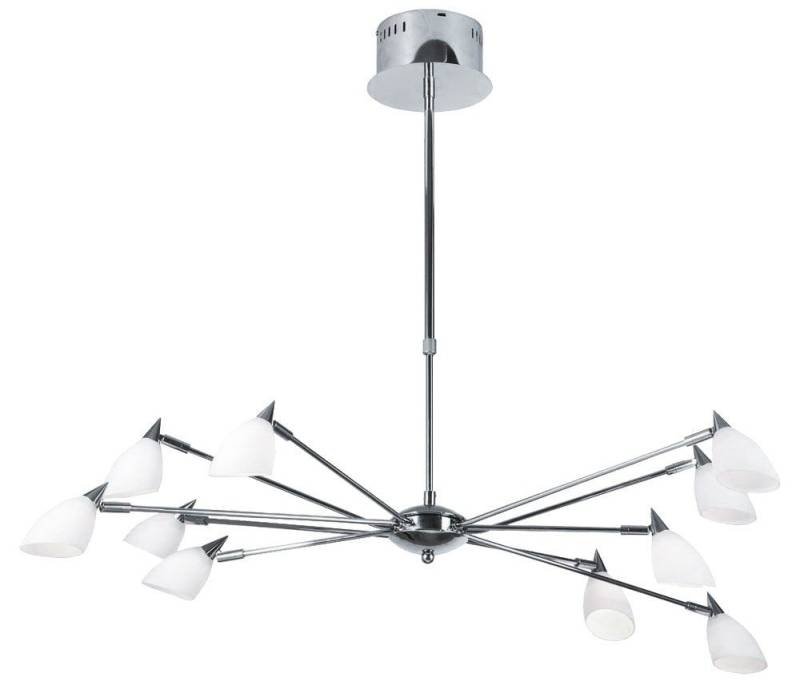 Esto Hängeleuchte, Leuchtmittel nicht inklusive, Deckenleuchte Deckenlampe Beleuchtung Lampe Leuchte Chrom Glas von Esto