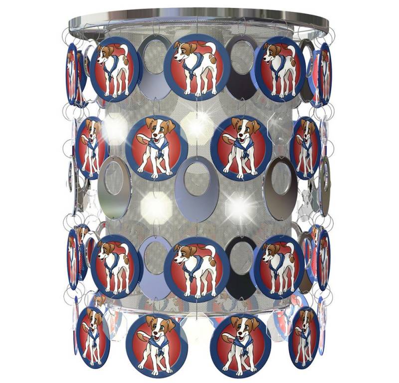 Esto Hängeleuchte, Lampenschirm Kinderleuchte Kinderzimmer Hängelampe Hunde chrom von Esto