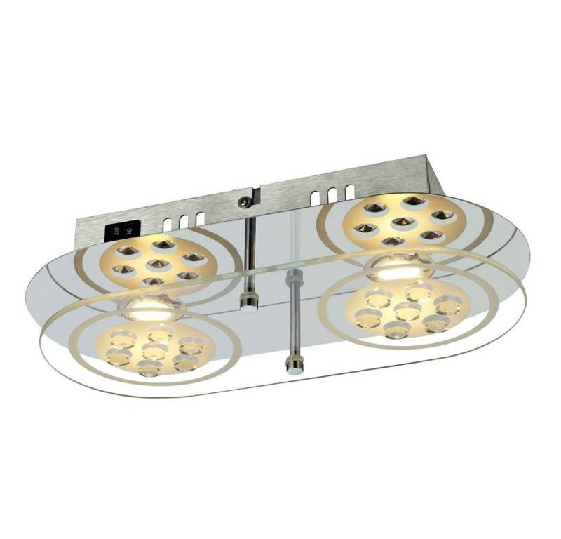 Esto LED Deckenleuchte, LED-Leuchtmittel fest verbaut, Warmweiß, 10 Watt COB-LED Deckenleuchte Chrom Wandlampe Beleuchtung Esszimmer Esto LED Deckenleuchte, LED-Leuchtmittel fest verbaut, Warmweiß, 10 Watt COB-LED Deckenleuchte Chrom Wandlampe Beleuchtung Esszimmer von Esto