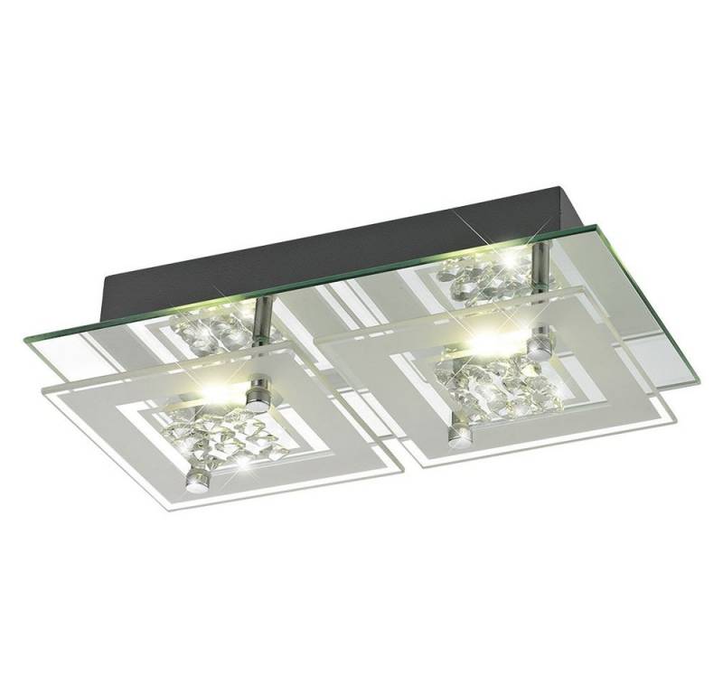 Esto LED Wandleuchte, LED-Leuchtmittel fest verbaut, Neutralweiß, 6 Watt LED Decken- und Wandlampe Leuchte Beleuchtung Chrom von Esto
