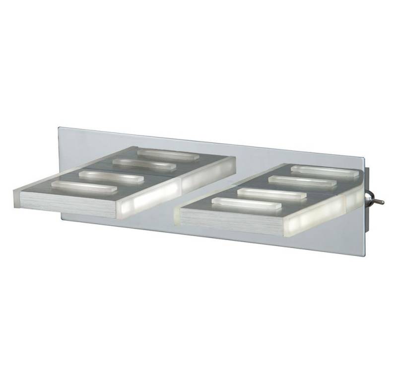 Esto LED Wandleuchte, LED-Leuchtmittel fest verbaut, Warmweiß, 10 Watt LED Wand Lampe Leuchte Esszimmer Beleuchtung Chrom Acryl von Esto