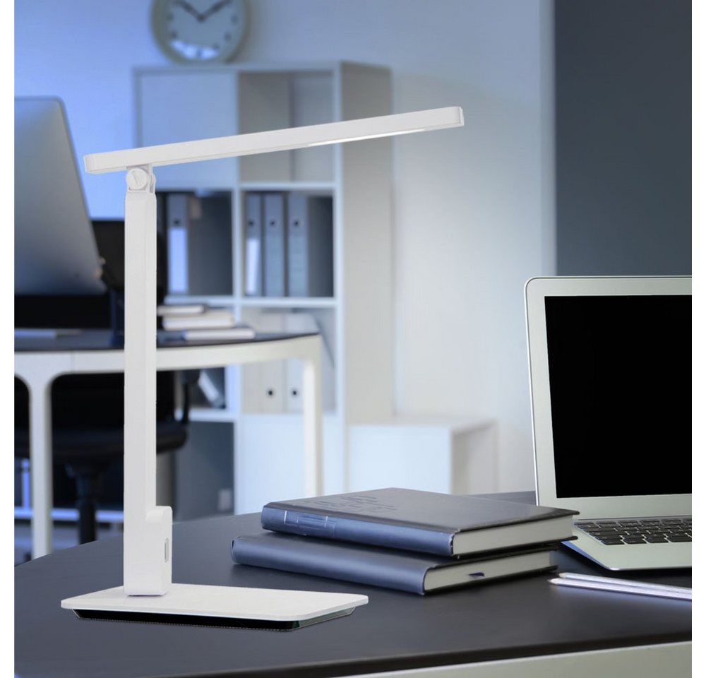Esto Schreibtischlampe, Design LED Schreib Tisch Lese Lampe Arbeitszimmer Touch Dimmer Leuchte weiß Esto 9722046 von Esto