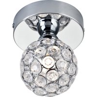 Kleine Deckenlampe rund Kristall Ø 9,5 cm in Chrom von Esto