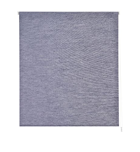 Estoralis - BRAN - Glattes durchscheinendes Rollo, 90 x 250 cm, Farbe Marineblau von Estoralis